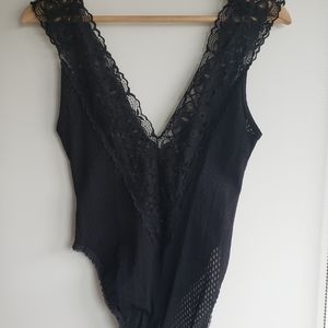 Vintage lace + mesh bodysuit